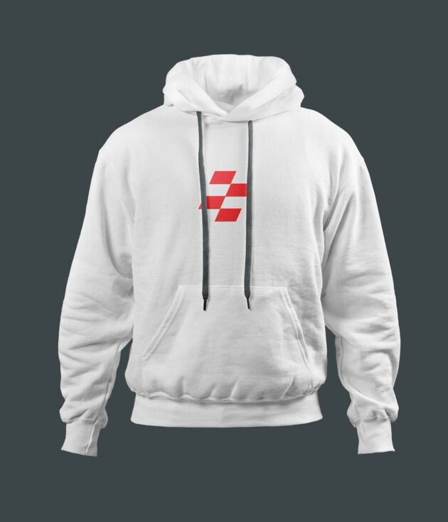 White performance sweatshirt